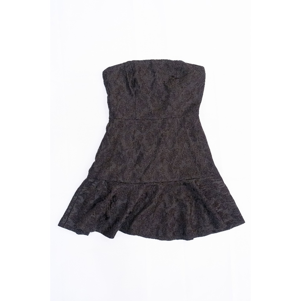 H&M Jacquard  Black Strapless Dress